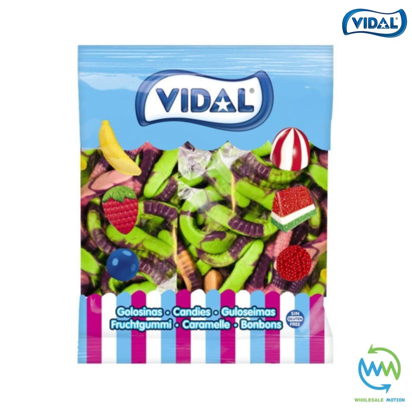 JELLY ANACONDAS Sweets GUMMY Candy Snake FRUITY Jellies GUMMIES Candies SNAKES Fruit Vidal PICK N MIX UK Food Snack Party Bag Filler Gift