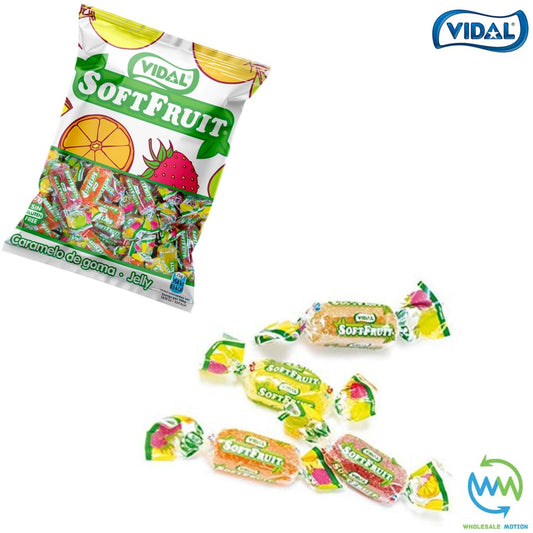 Vidal WRAPPED FRUIT JELLIES Sweets JELLY Gummy GUMMIES Individually Wrapped CANDY Candies Sweet Fruity CHEW Retro Traditional Wedding Gift Favour Snack Treat UK