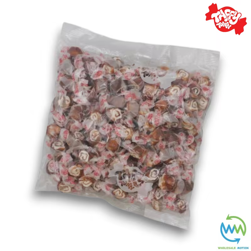 CHOCOLATE CARAMEL SALT WATER TAFFY Sweets SOFT CANDY Taffies SWEET Chewy CHOC Retro Party INDIVIDUALLY WRAPPED Fruity SWEET Candy Gummy Jelly Candies GUMMIES Jellies Snack Fruit Taffies Toffees