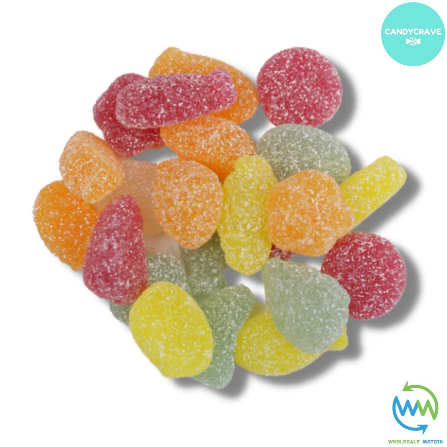 FIZZY FRUIT SALAD Sweets CANDY Jelly GUMMY Jellies GUMMIES Sugar Coated Fruity Salads Snack WEDDING GIFT Party Bag Filler CANDIES Candycrave PICK N MIX UK