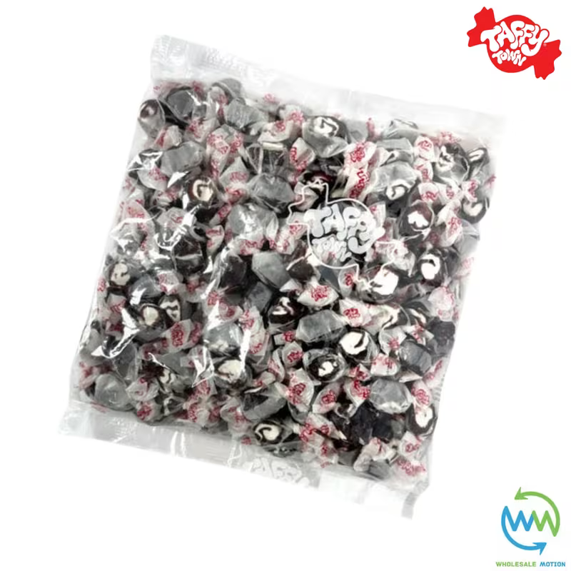 LIQUORICE SWIRL SALT WATER TAFFY Sweets SOFT CANDY Taffies SWEET Chewy Retro Party INDIVIDUALLY WRAPPED Fruity SWEET Candy Gummy Jelly GUMMIES Jellies Snack Fruit Taffies Toffees