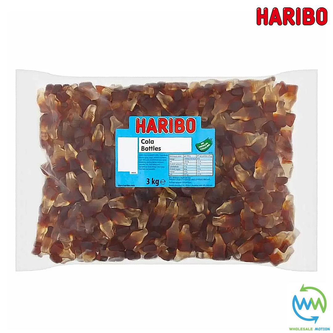 3KG BULK BAG - HARIBO COLA BOTTLES Sweets RETRO Candy WEDDING Favours GIFT Bottle PICK N MIX