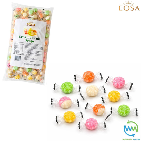 CREAMY FRUIT AND MILK DROPS Sweets CANDY Candies HARD BOILED Cream Fruity Sweet INDIVIDUALLY WRAPPED Drop Retro TRADITIONAL Party Bag Filler Treat Snack Fruit Fruity Wedding Favour Gift