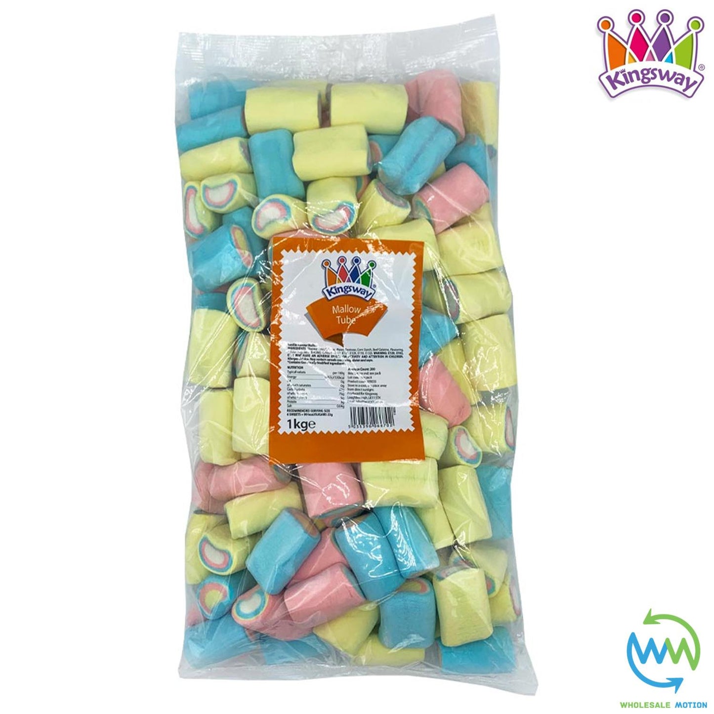 MALLOW TUBES Sweets VANILLA MARSHMALLOWS Gummy Candy MARSHMALLOW Tube Jelly GUMMIES Jellies Mallows Vanilla Snack Kingsway PICK N MIX UK