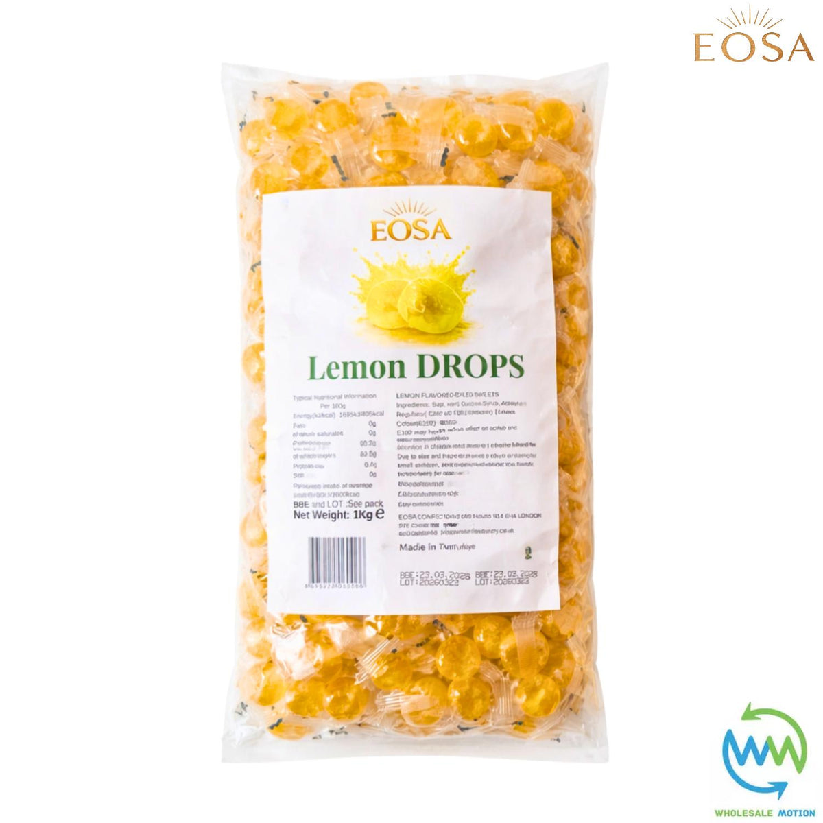 LEMON DROPS Sweets CANDY Candies HARD BOILED Sweet INDIVIDUALLY WRAPPED Drop Retro TRADITIONAL Party Bag Filler Treat Snack Fruit Fruity Wedding Favour Gift