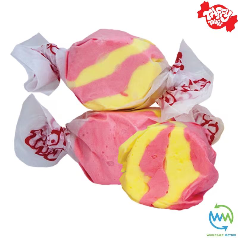 STRAWBERRY AND BANANA SALT WATER TAFFY Sweets SOFT CANDY Taffies SWEET Chewy Retro Party INDIVIDUALLY WRAPPED Fruity SWEET Candy Gummy GUMMIES Jelly JELLIES Snack Fruit Taffies Toffees