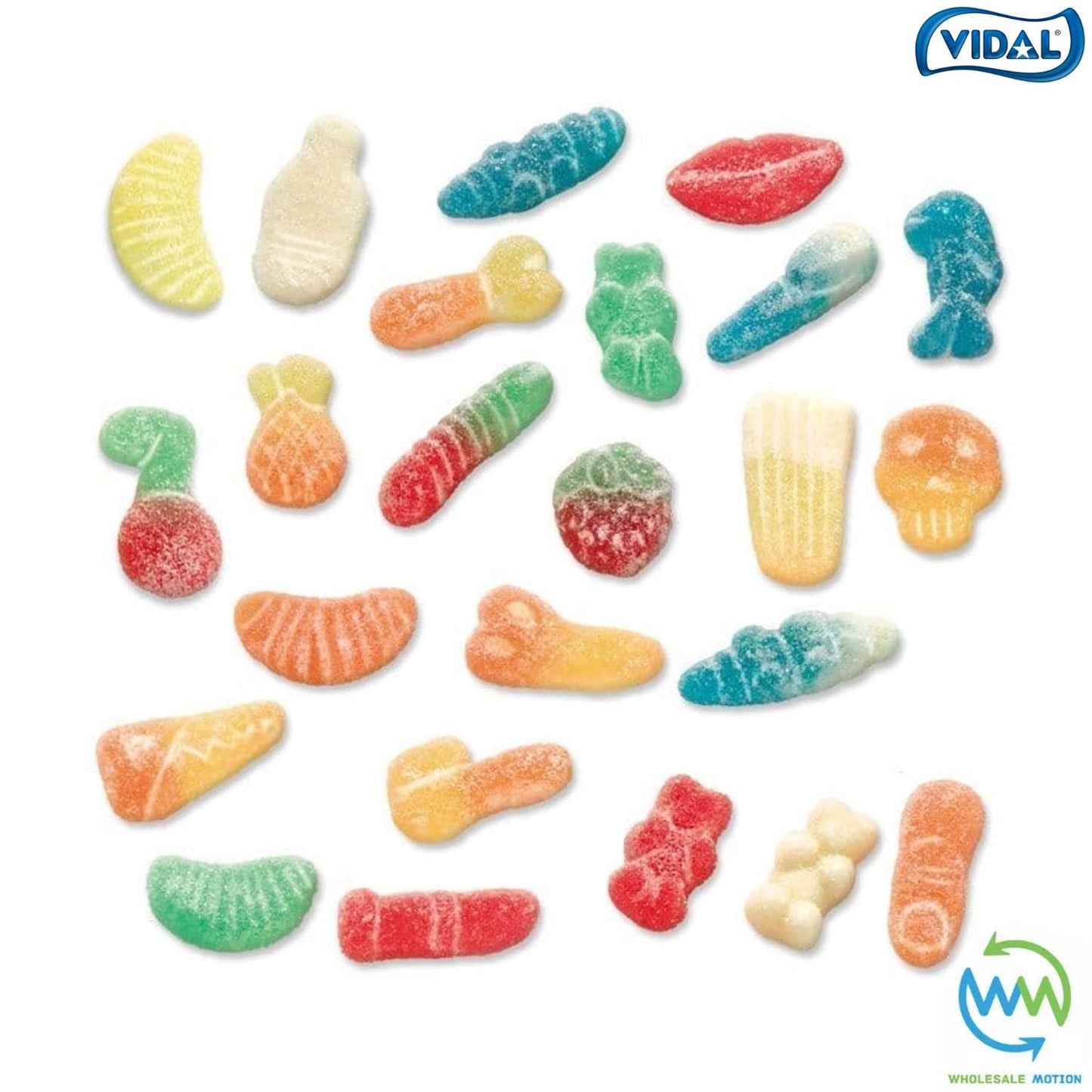 FIZZY JELLY MIX Sweets GUMMY Candy JELLIES Gummies Fruity SUGAR COATED Vidal PICK N MIX Snack Treat Multicoloured CANDIES Wedding GIFT Favour Party Bag Filler