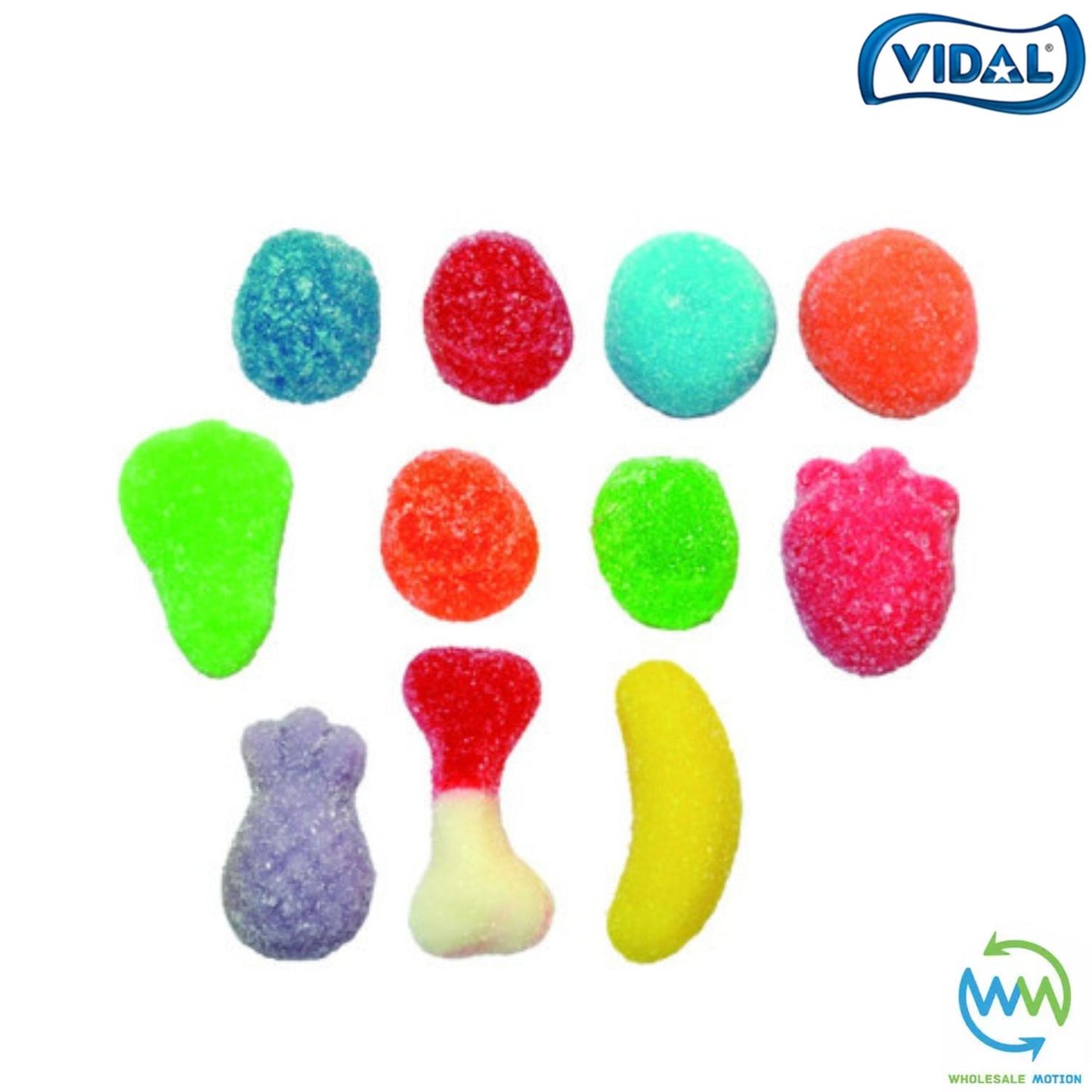 SUGARED MINI MIX Sweets GUMMY Candy JELLY Jellies GUMMIES Sugar Coated FIZZY Vidal PICK N MIX WEDDING GIFT Snack Treat Favour