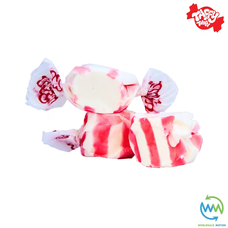 PEPPERMINT SALT WATER TAFFY Sweets SOFT CANDY Taffies SWEET Chewy Mint MINTY Retro Party INDIVIDUALLY WRAPPED Fruity SWEET Candy Gummy Jelly GUMMIES Jellies Snack Fruit Taffies Toffees