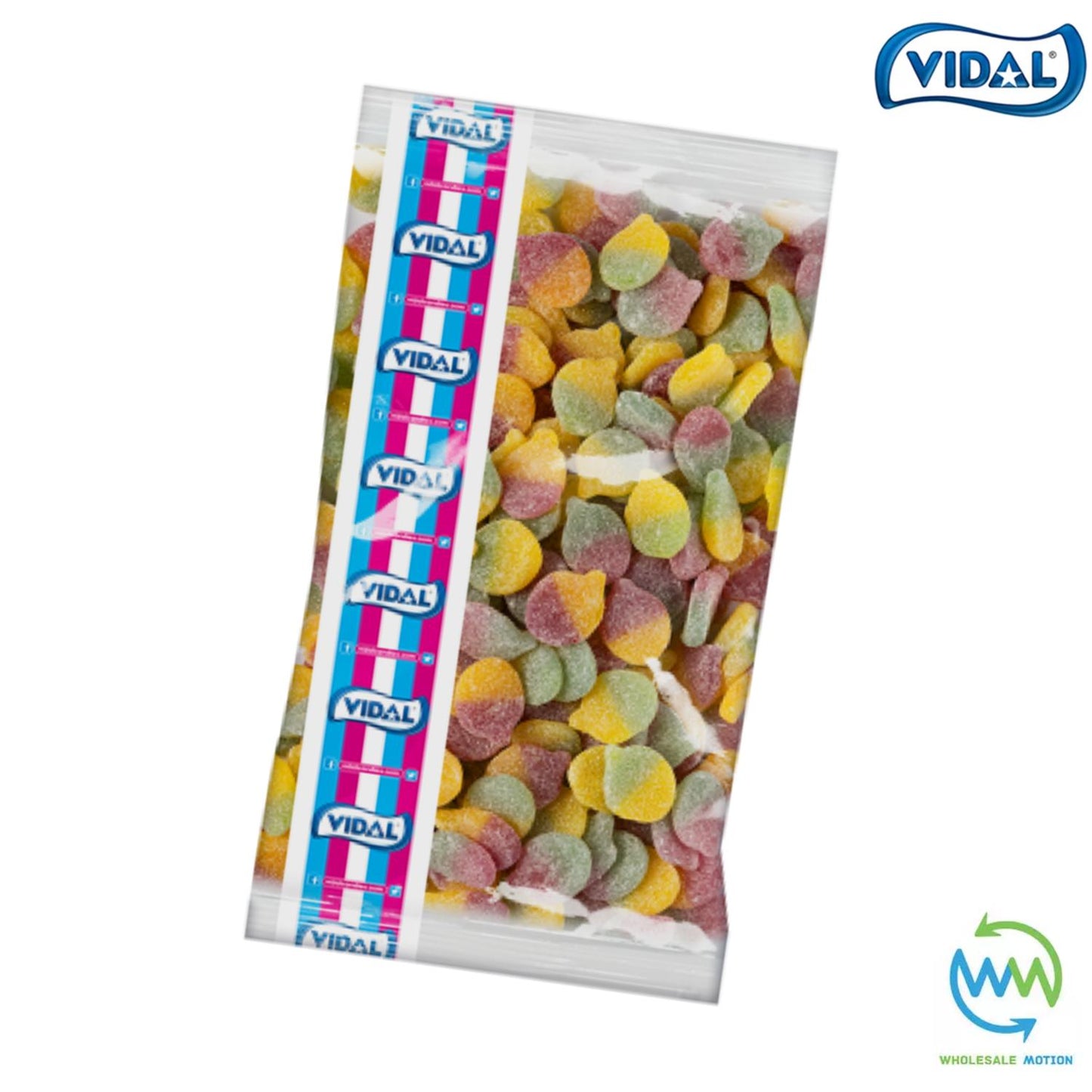 Vidal SOUR APPLES Sweets GUMMY Candy JELLIES Gummies Candies Fruity SOURLY SUGAR COATED Apple Fruit PICK N MIX Snack Treat CANDIES Wedding GIFT Favour Party Bag Filler