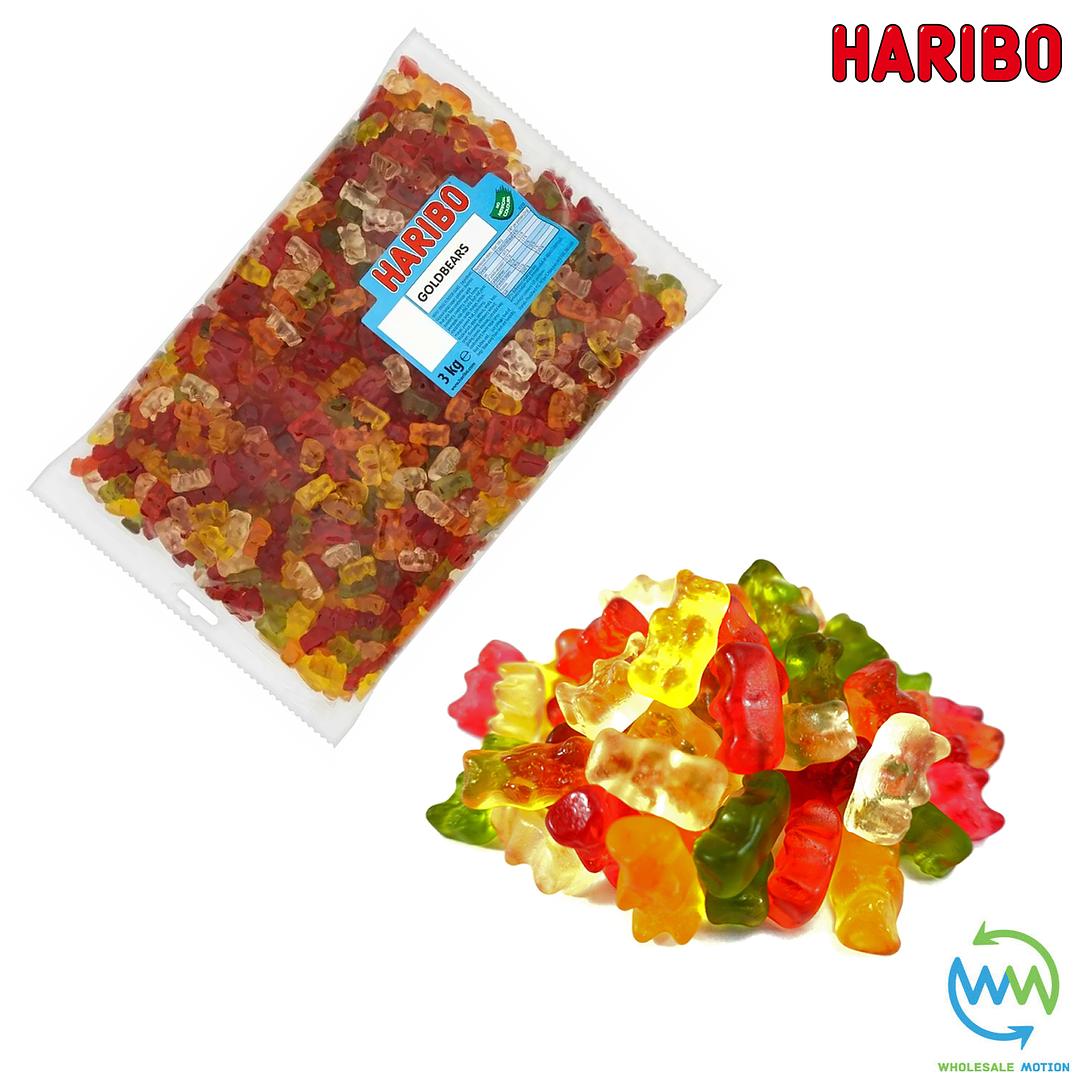 3KG BULK BAG - HARIBO GOLD BEARS Sweets GUMMY Candy WEDDING Favours GIFT Bear PICK N MIX Jelly
