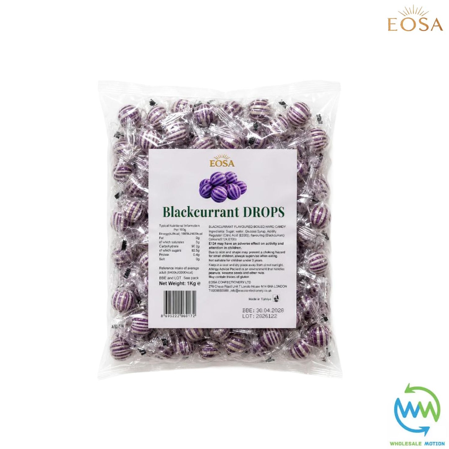 BLACKCURRANT DROPS Sweets CANDY Candies HARD BOILED Cream Fruity Sweet INDIVIDUALLY WRAPPED Drop Retro TRADITIONAL Party Bag Filler Treat Snack Fruit Fruity Wedding Favour Gift