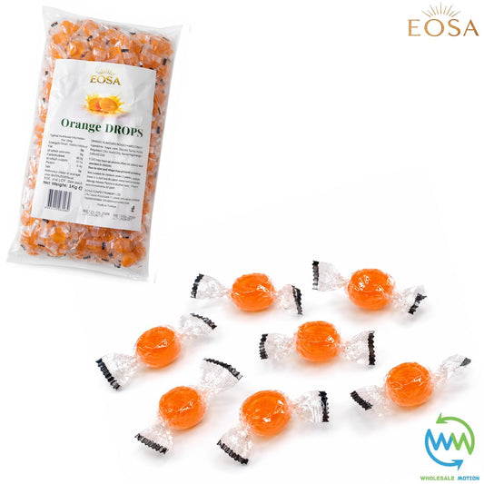 ORANGE DROPS Sweets CANDY Candies HARD BOILED Sweet INDIVIDUALLY WRAPPED Drop Retro TRADITIONAL Party Bag Filler Treat Snack Fruit Fruity Wedding Favour Gift