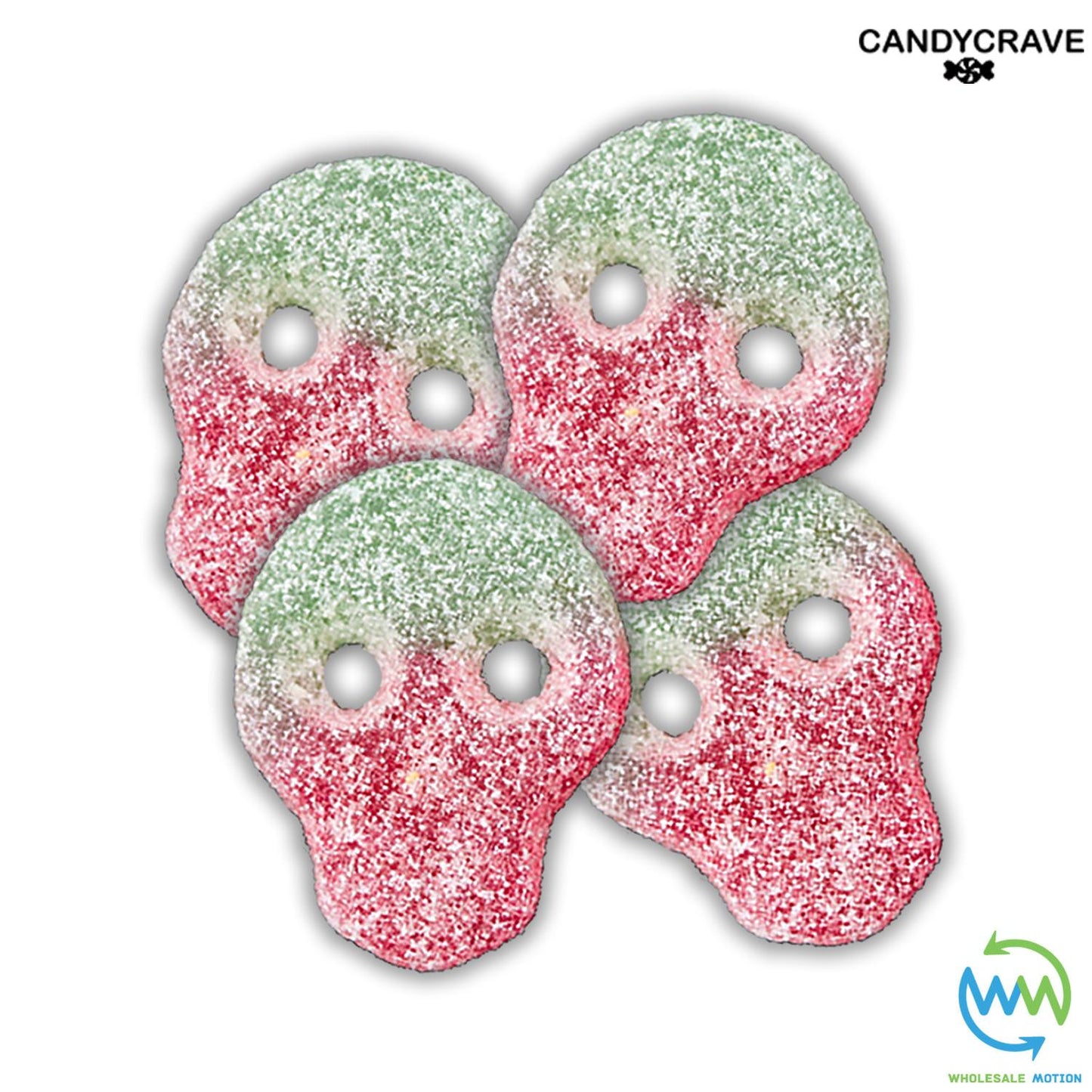 FIZZY WATERMELON SKULLS Sweets WATERMELON Flavour GUMMY Candy HALLOWEEN Jelly Jellies CANDYCRAVE Gummies PICK N MIX Snack Bonbon Sugar pick and mix  sweets