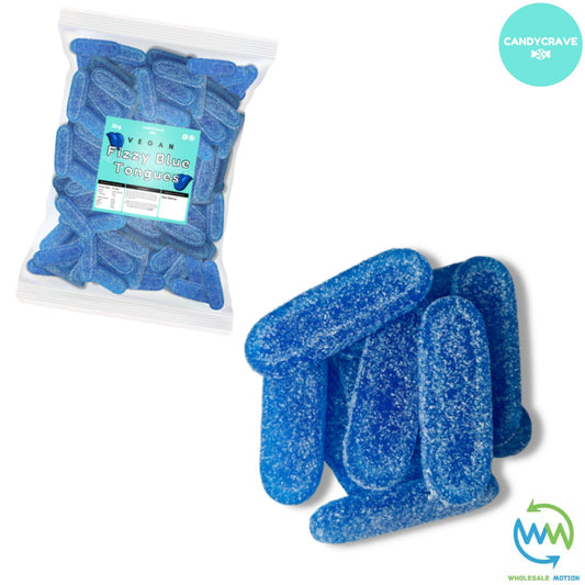 FIZZY BLUE TONGUES Sweets CANDY Jelly GUMMY Jellies GUMMIES Sugar Coated Tongue Snack WEDDING GIFT Party Bag Filler CANDIES Candycrave PICK N MIX UK