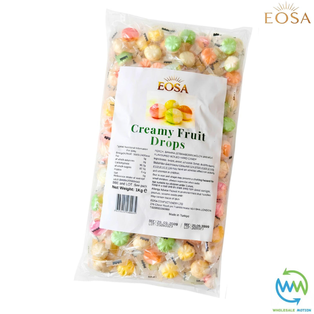 CREAMY FRUIT AND MILK DROPS Sweets CANDY Candies HARD BOILED Cream Fruity Sweet INDIVIDUALLY WRAPPED Drop Retro TRADITIONAL Party Bag Filler Treat Snack Fruit Fruity Wedding Favour Gift