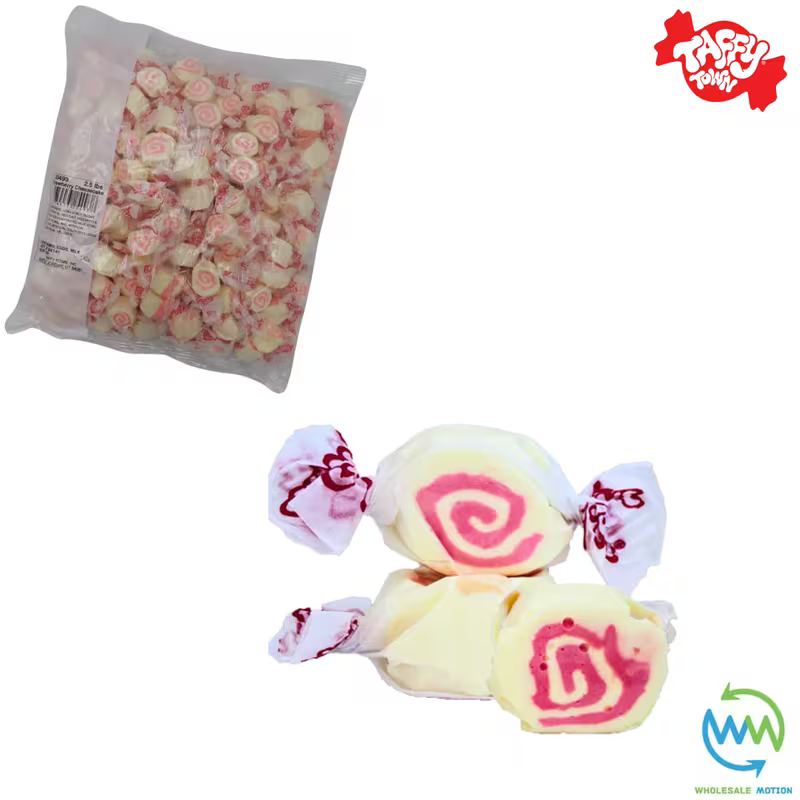 STRAWBERRY CHEESECAKE SALT WATER TAFFY Sweets SOFT CANDY Taffies SWEET Chewy Retro Party INDIVIDUALLY WRAPPED Fruity SWEET Candy Gummy Jelly GUMMIES Jellies Snack Fruit Taffies Toffees