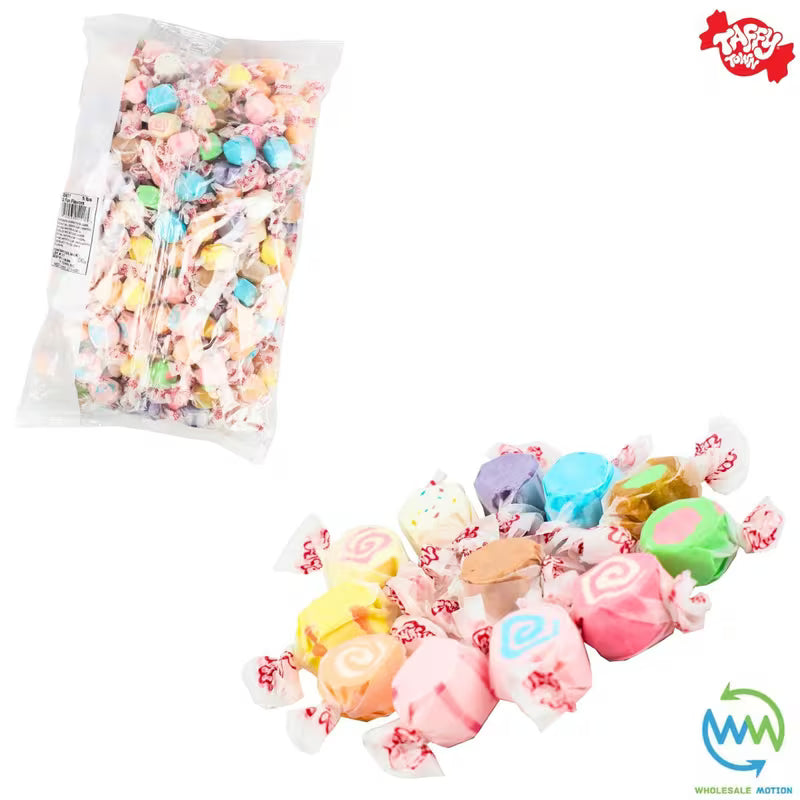 ASSORTED SALT WATER TAFFY Sweets SOFT CANDY Taffies SWEET Chewy Retro Party WRAPPED Fruity SWEET Candy Gummy Jelly Snack Fruit Taffies Toffees Gummies Jellies GIFT Snack TREAT Wedding Favour Party Bag Filler