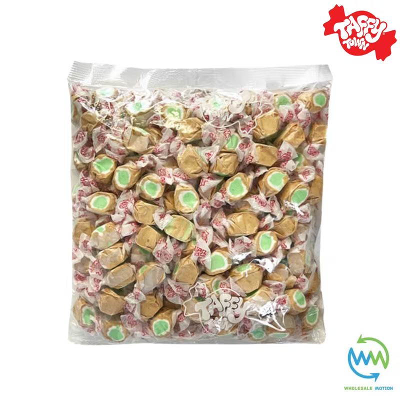 APPLE PIE SALT WATER TAFFY Sweets SOFT CANDY Taffies SWEET Fruity Chewy Retro Party INDIVIDUALLY WRAPPED Fruity SWEET Candy Gummy Jelly GUMMIES Jellies Snack Fruit Taffies Toffees