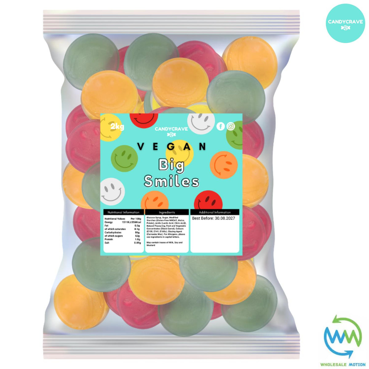 BIG SMILES Sweets CANDY Jelly GUMMY Jellies GUMMIES Fruity FRUIT Snack WEDDING GIFT Party Bag Filler CANDIES Candycrave PICK N MIX UK Treat