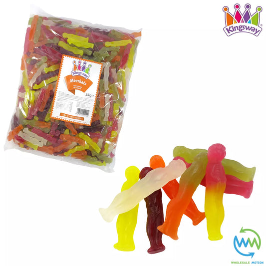 Kingsway GUMMY MEERKATS Sweets CANDY Gummies CANDIES Jellies FRUITY Jelly PARTY Snack PICK N MIX NEW UK