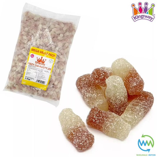 Kingsway Mega Value Vegan Fizzy Cola Bottles Bag 2.5kg