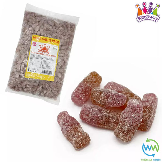 Kingsway Mega Value Vegan Cherry Cola Fizz Bottles Bag 2.5kg
