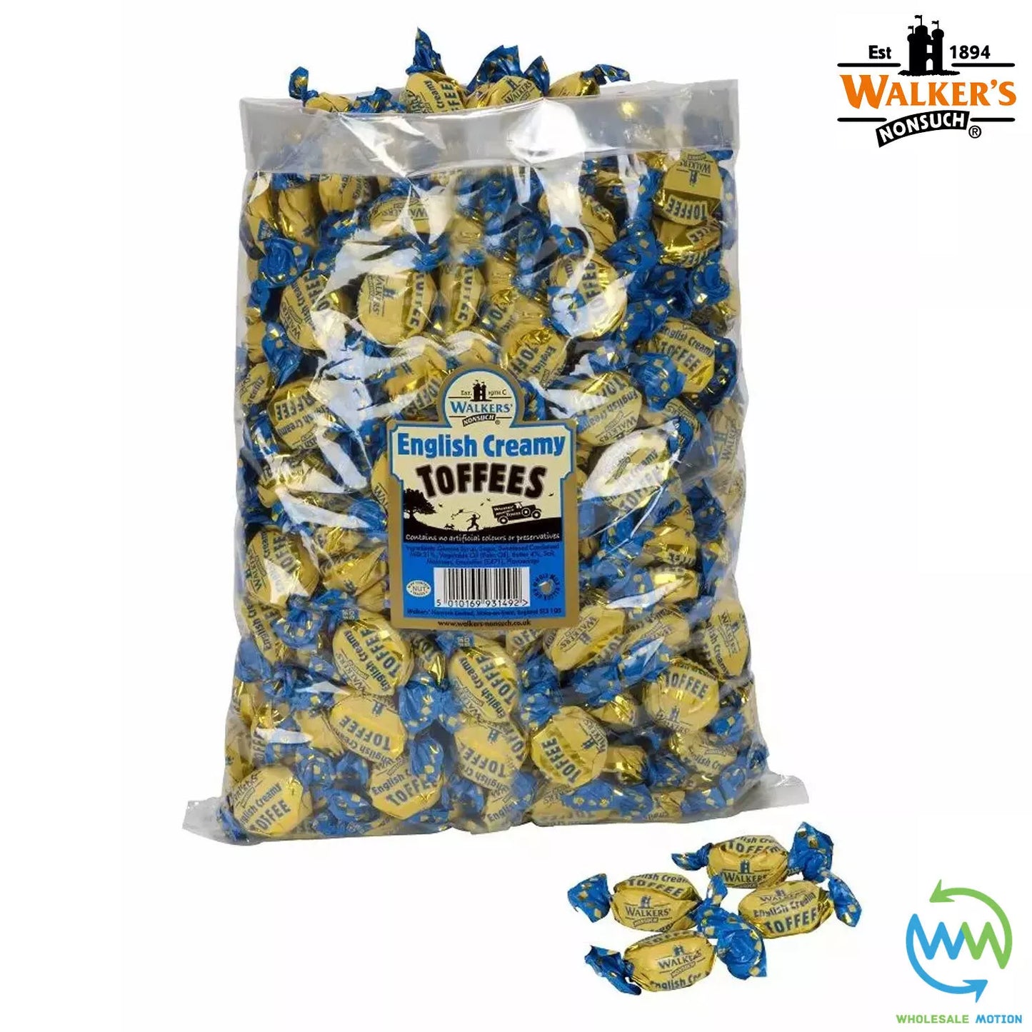 Walkers Nonsuch ENGLISH CREAMY TOFFEES Retro PICK N MIX SWEETS Party Bag CANDY Traditional
