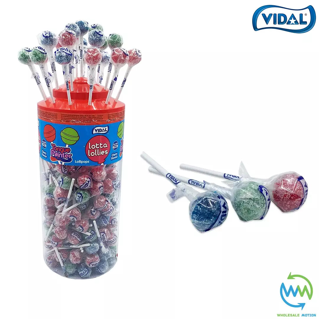 Vidal Lotta Lollies TONGUE PAINTER Lollies SWEETS Lolly Flavoured PARTY Bag UK Loli Pops