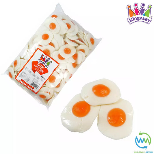 GIANT FRIED EGG Gummy Sweets RETRO Kingsway WEDDING Favours Eggs Classic PICK N MIX Candy Jelly Jellies Gummies Snack