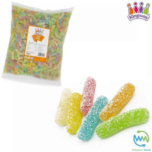FIZZY CHIPS Sweets GUMMY Candy SOUR JELLY Gummies JELLIES Kingsway PICK N MIX UK Snack Party Bag Filler