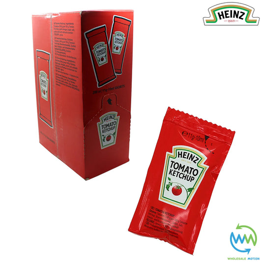 HEINZ TOMATO KETCHUP Sachets 11g 10ml RED SAUCE Individual Single Portion SACHET