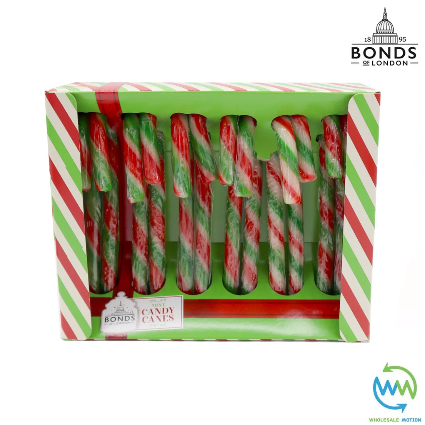 12 Pack CANDY CANES Christmas PEPPERMINT Flavour RETRO SWEETS Xmas Mint UK