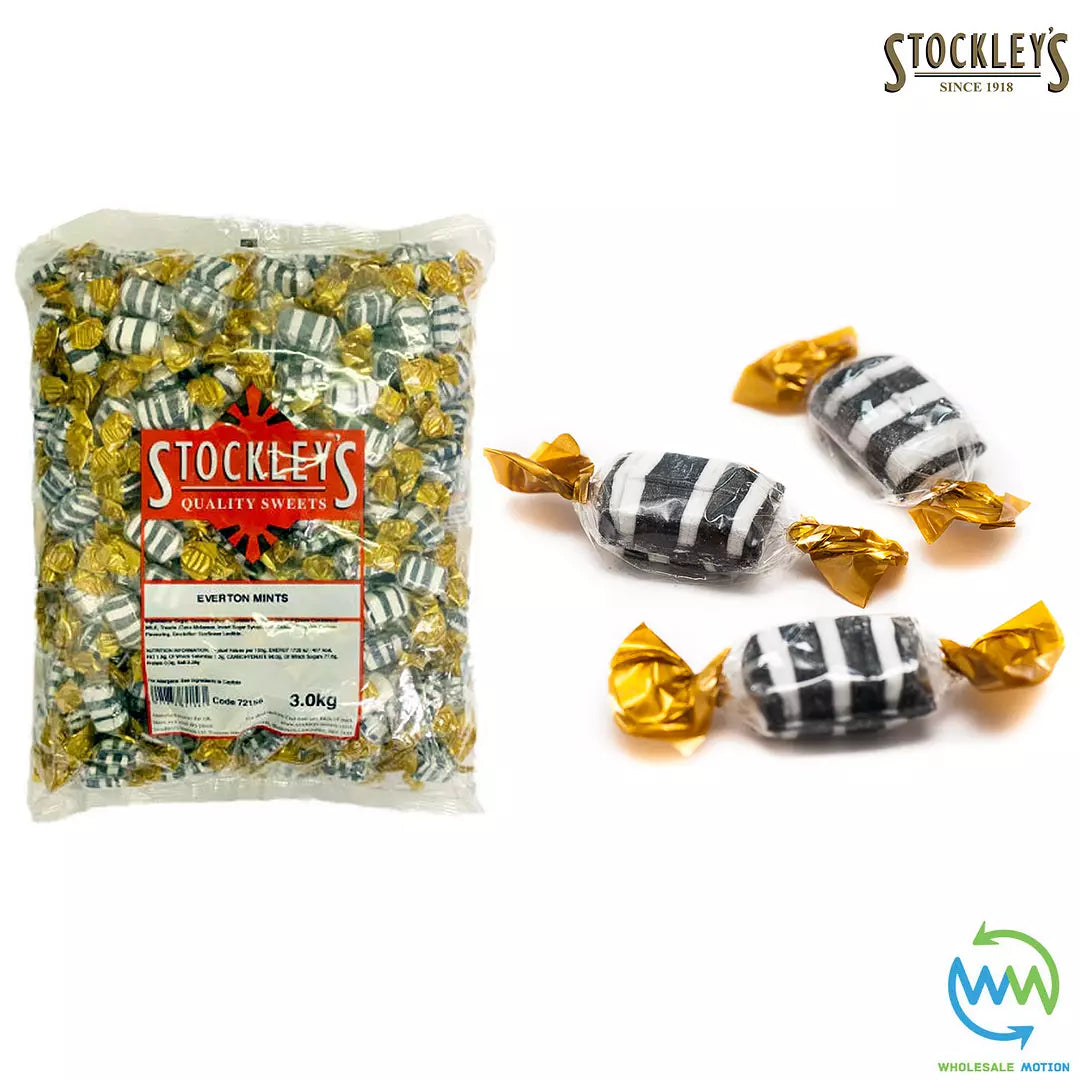Stockleys EVERTON MINTS Candy INDIVIDUAL Wrapped SWEETS Portion MINT TREAT UK Snack