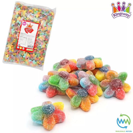 RAINBOW FLOWERS Sweets GUMMY Candy JELLY Jellies Fruit PRIDE Fizzy Kingsway PICK N MIX Treat Snack