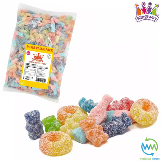 Kingsway Mega Value Vegan Assorted Fizzy Mix 2.5kg