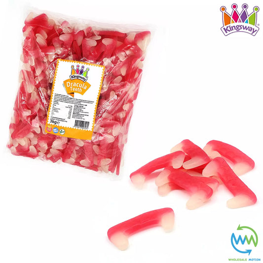Kingsway DRACULA TEETH Sweets GUMMY Jelly CANDY Party HALLOWEEN PICK N MIX UK