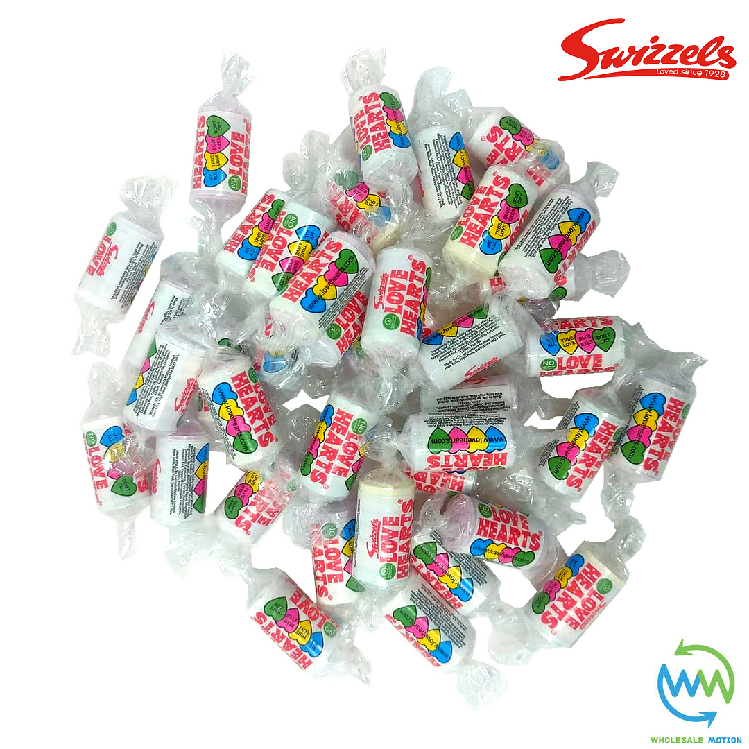 Swizzles LOVE HEARTS Individual Wrapped 12g SWEETS DISC Retro CANDY Kids Party