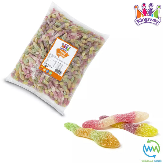 FIZZY JELLY SNAKES Sweets GUMMY Snake SOUR COATED Candy JELLIES Kingsway PICK N MIX UK Candies GUMMIES Snack