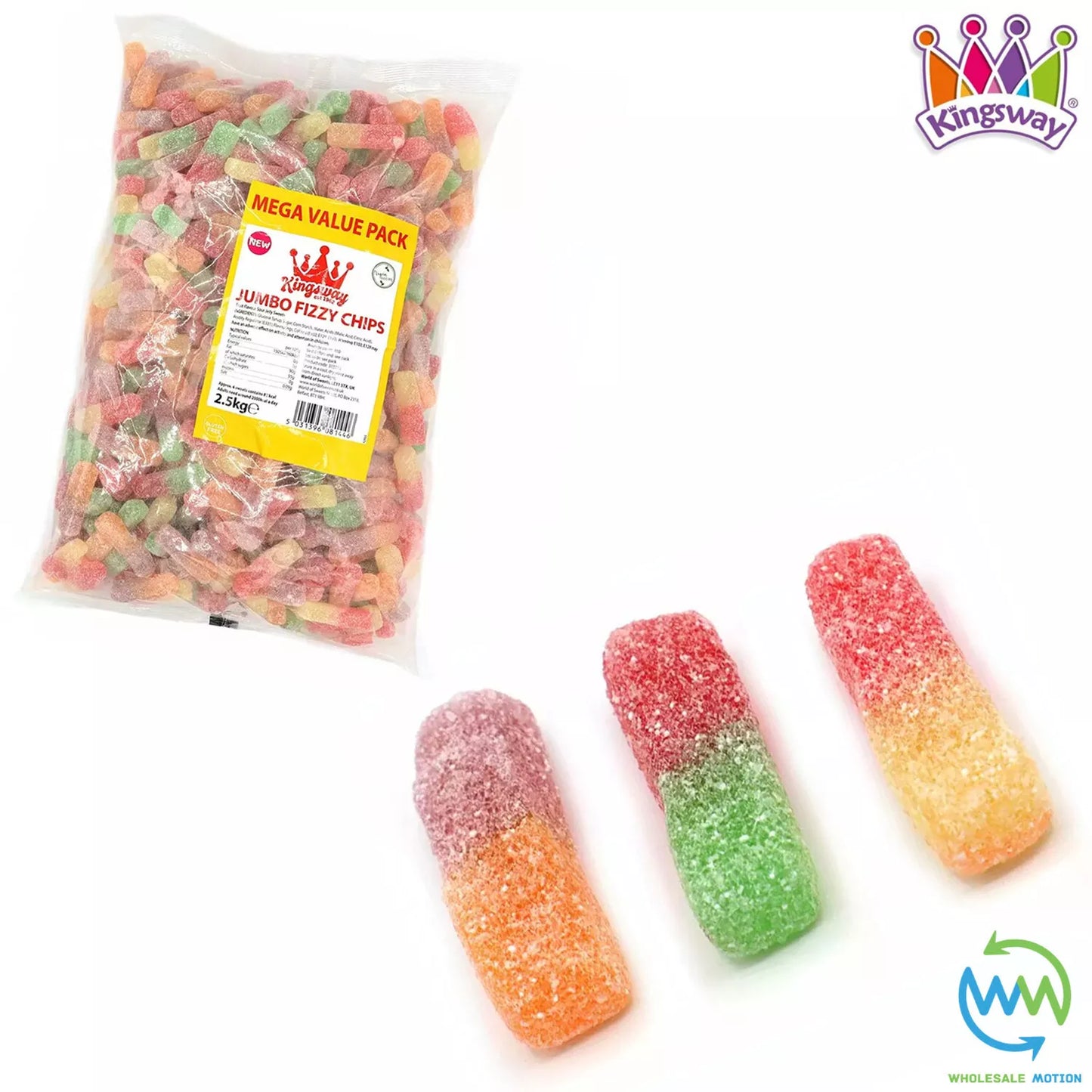 Kingsway Mega Value Vegan Jumbo Fizzy Chips Bag 2.5kg