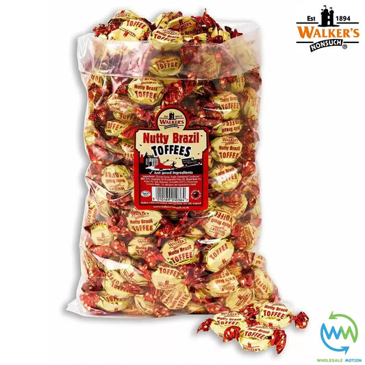 Walkers Nonsuch NUTTY BRAZIL TOFFEES Retro PICK N MIX SWEETS Wrapped CANDY Party Traditional Snack