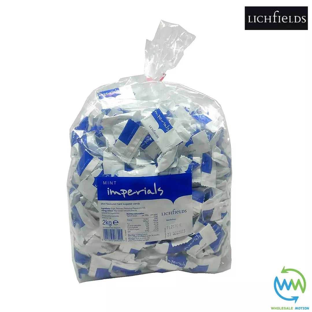 MINT IMPERIALS Lichfields INDIVIDUAL Wrapped SWEETS Portion MINTS Catering CANDY