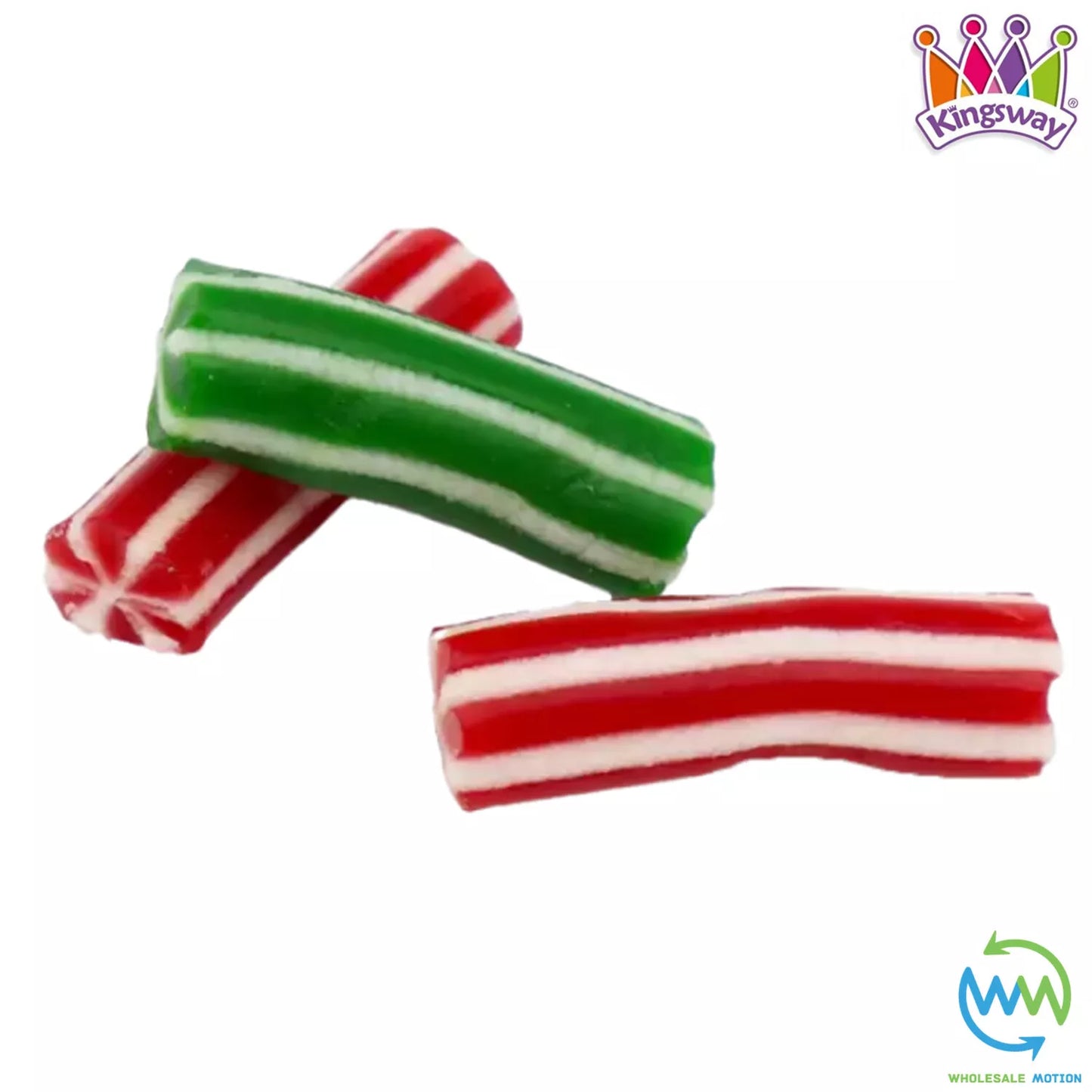 Christmas GREEN & RED CANDY POLES Kingsway GUMMY SWEETS Jelly Gummies Jellies XMAS PICK N MIX