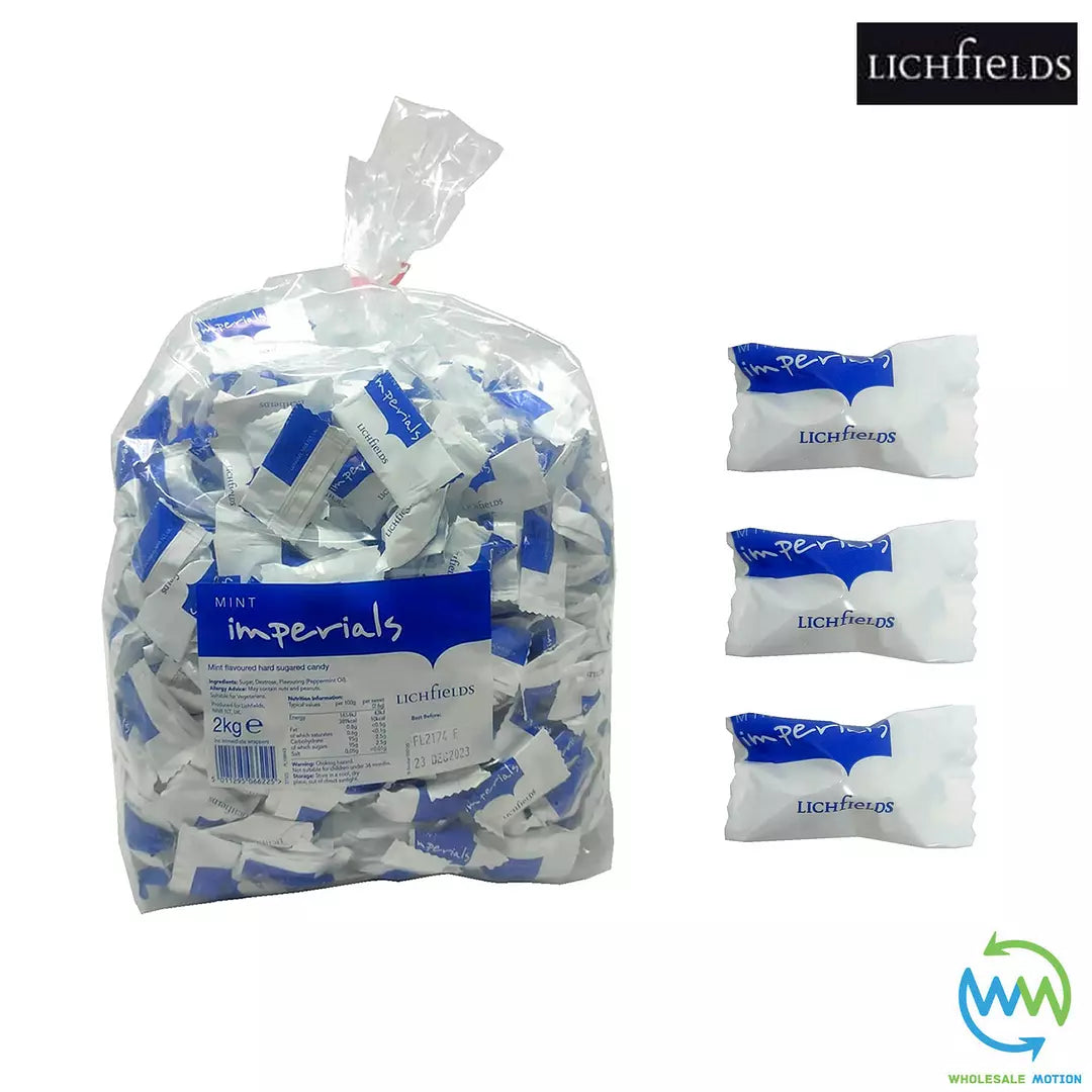 MINT IMPERIALS Lichfields INDIVIDUAL Wrapped SWEETS Portion MINTS Catering CANDY