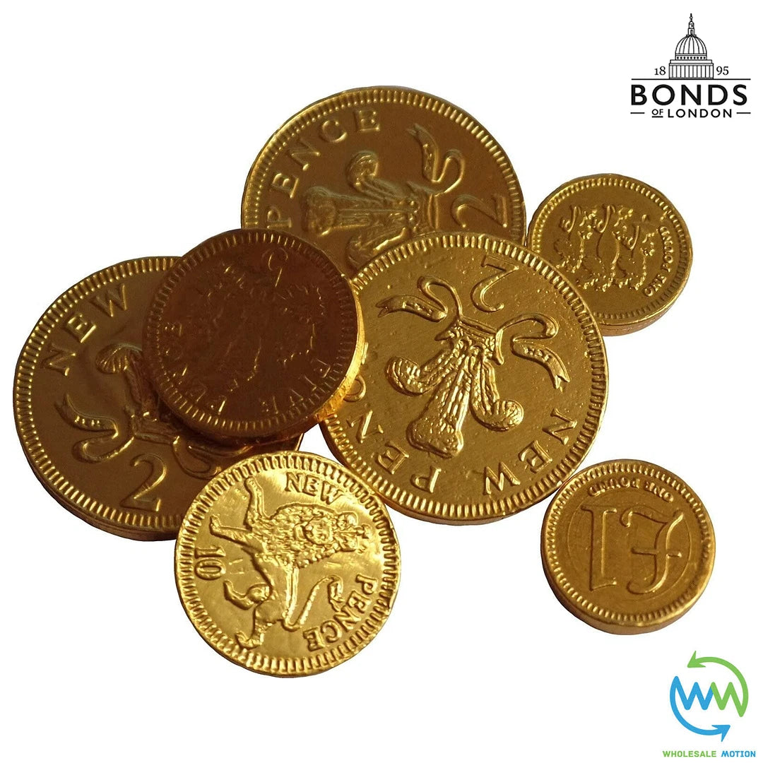 Milk Chocolate GOLD COIN NETS Christmas STOCKING FILLERS Foiled COINS Party XMAS Foil COIN Party Bag Snack Retro Filler