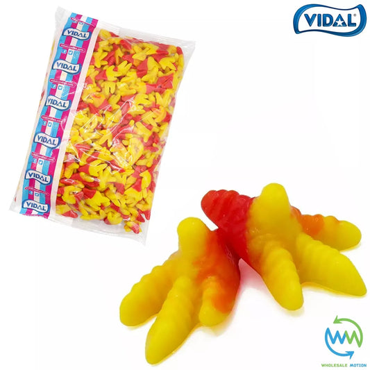 CHICKEN FEET Sweets GUMMY Candy Jelly FRUITY Jellies GUMMIES Vidal PICK N MIX UK Fruit Foot Snack Party Bag Filler Gift