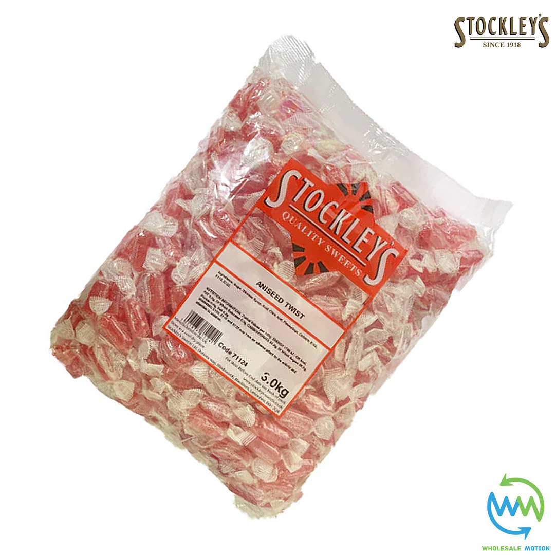 ANISEED TWISTS Stockleys INDIVIDUAL Wrapped SWEETS Portion ANISEED FLAVOURED UK