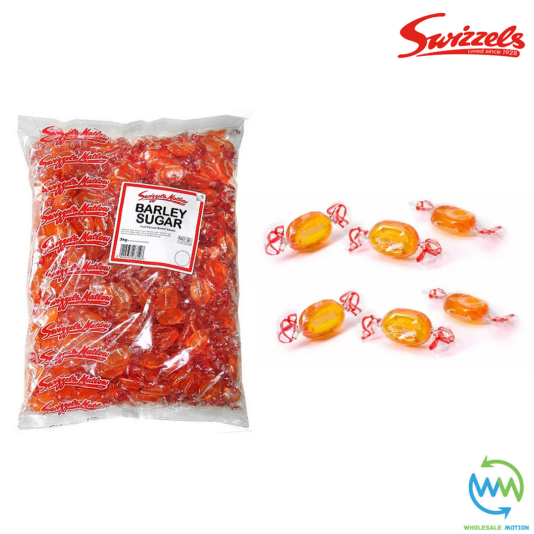 Swizzels BARLEY SUGAR Individual Wrapped 7g SWEETS OVAL Retro CANDY Kids Party