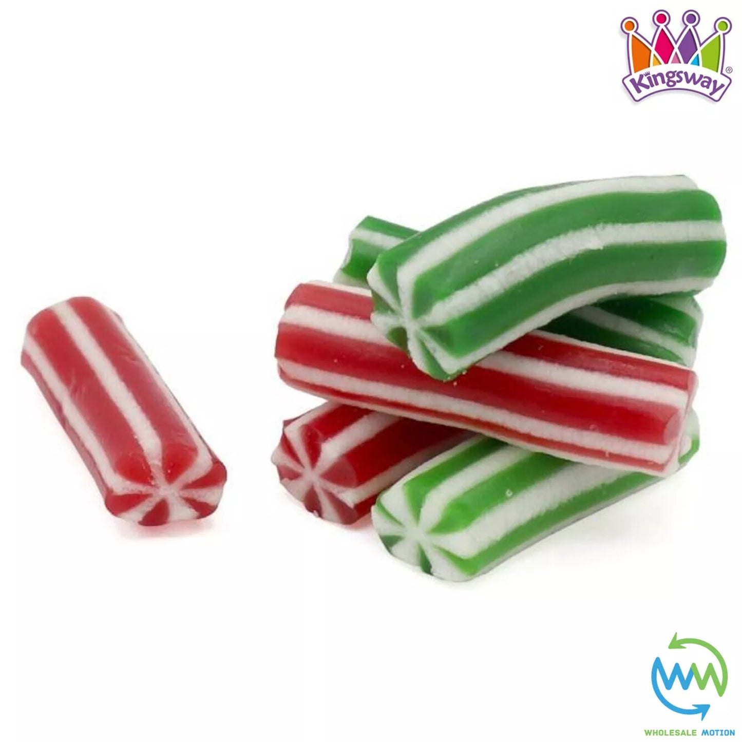 Christmas GREEN & RED CANDY POLES Kingsway GUMMY SWEETS Jelly Gummies Jellies XMAS PICK N MIX