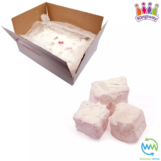 Rose & Lemon TURKISH DELIGHT Sweets Sugar Dusted CANDY Party PICK N MIX Kingsway Gummy Gummies Jelly Jellies Snack Retro Traditional Christmas Gift